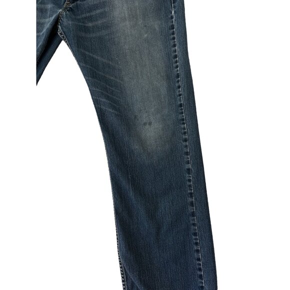 Levis 559 Relaxed Straight Fit Mens 38x32 Distressed Blue Denim Work Jeans - Picture 8 of 8